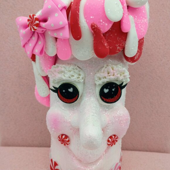 Peppermint Lady Christmas Candle, Christmas Decor, Home Decor, Christmas Candle - Picture 10 of 11